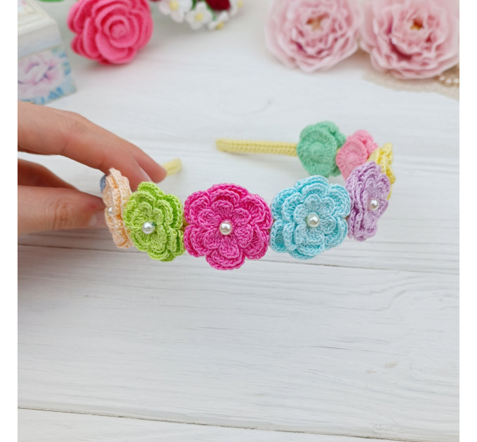 Crochet Flower Headband Pattern PDF