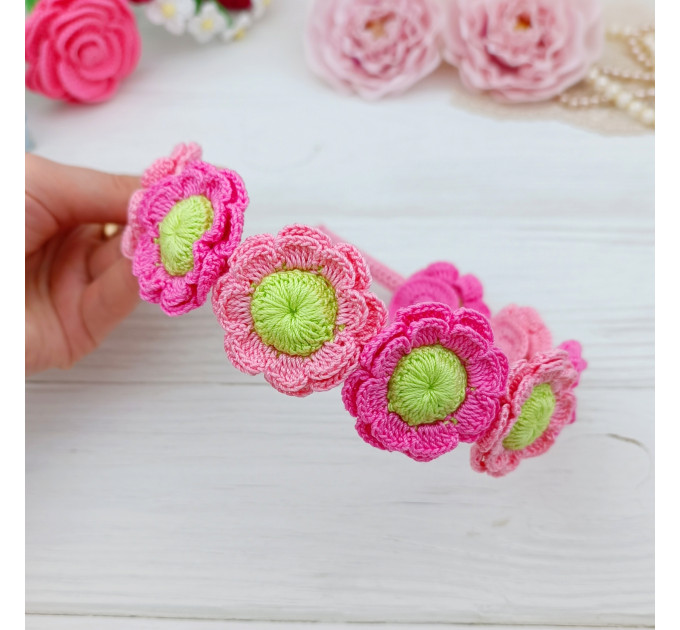 Crochet Flower Headband Pattern PDF