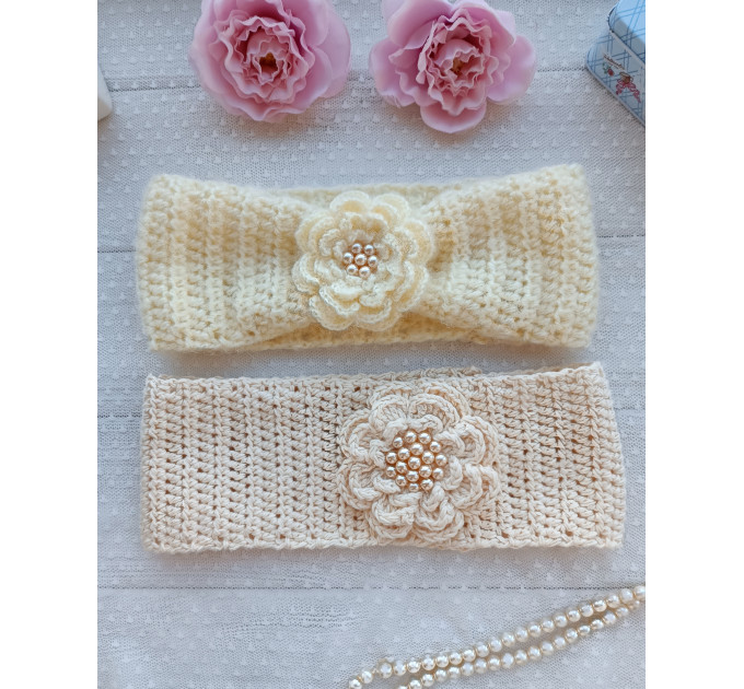 Crochet Flower Headband Pattern PDF