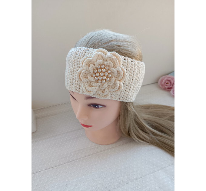 Crochet Flower Headband Pattern PDF