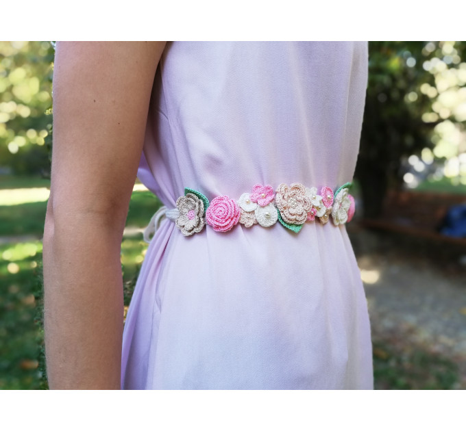 Crochet Floral Belt Pattern PDF