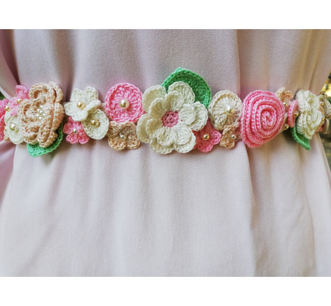 Crochet Floral Belt Pattern PDF