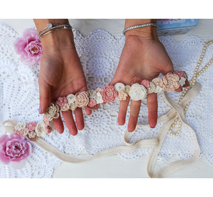 Crochet Floral Belt Pattern PDF