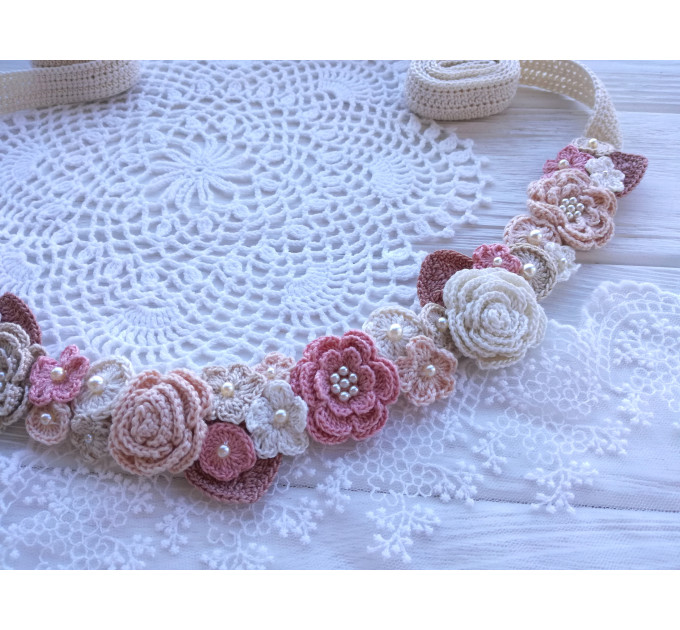 Crochet Floral Belt Pattern PDF