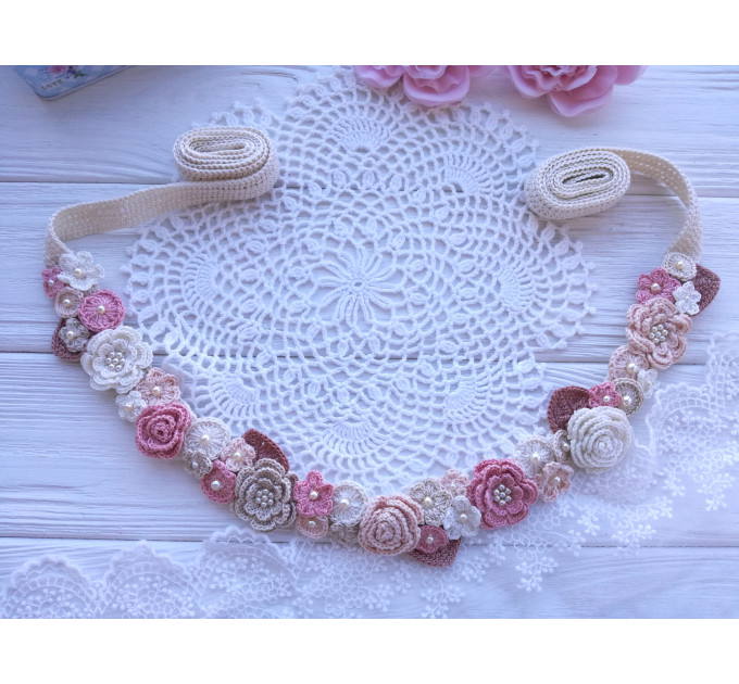 Crochet Floral Belt Pattern PDF