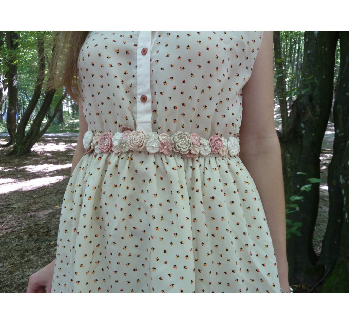 Crochet Floral Belt Pattern PDF