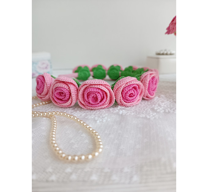 Crochet Rose Headband Pattern PDF