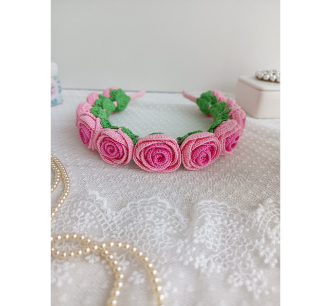 Crochet Rose Headband Pattern PDF