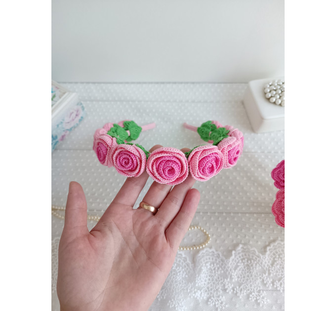 Crochet Rose Headband Pattern PDF