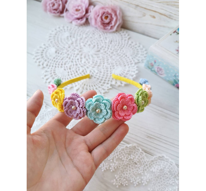 Crochet Flower Headband Pattern PDF