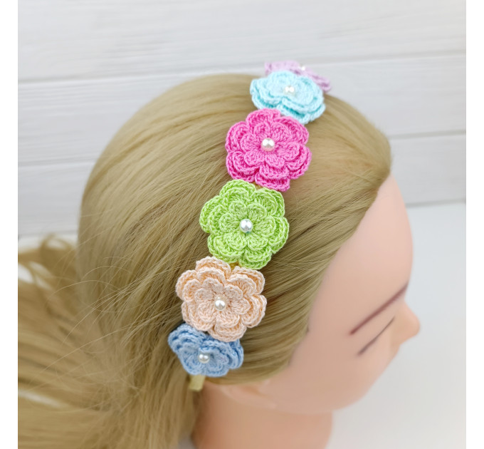 Crochet Flower Headband Pattern PDF