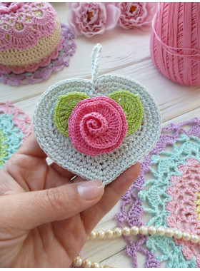 Crochet Heart Pattern PDF