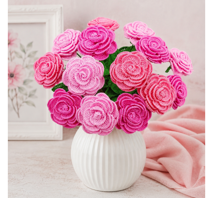 Crochet Rose Bouquet Pattern
