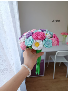 Crochet Flower Bouquet Pattern PDF
