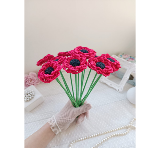 Crochet Poppy Bouquet Pattern