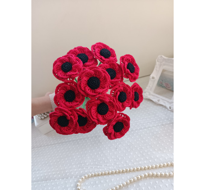 Crochet Poppy Bouquet Pattern