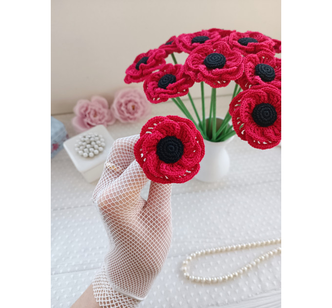 Crochet Poppy Bouquet Pattern