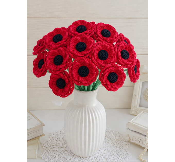 Crochet Poppy Bouquet Pattern