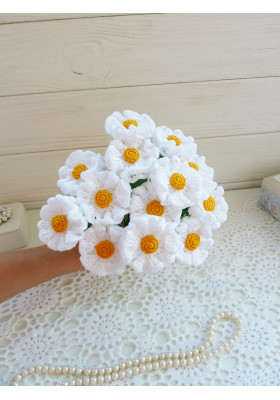 Crochet Daisy Bouquet Pattern PDF