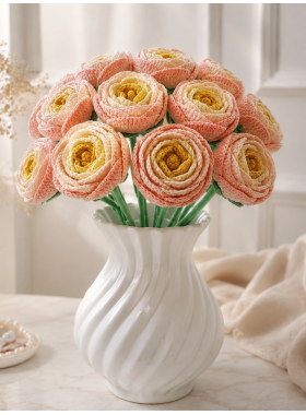 Crochet Ranunculus Bouquet Pattern PDF