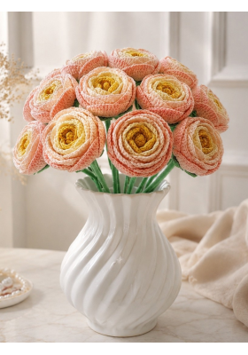 Crochet Ranunculus Bouquet Pattern PDF