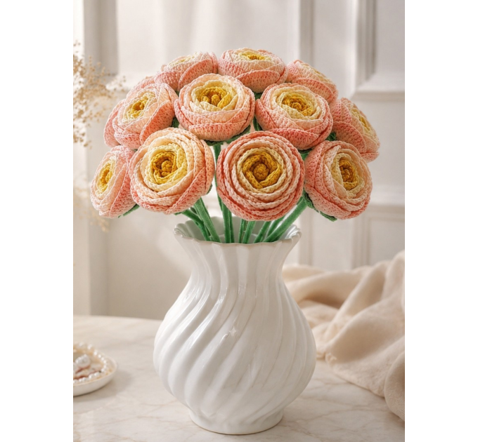 Crochet Ranunculus Bouquet Pattern