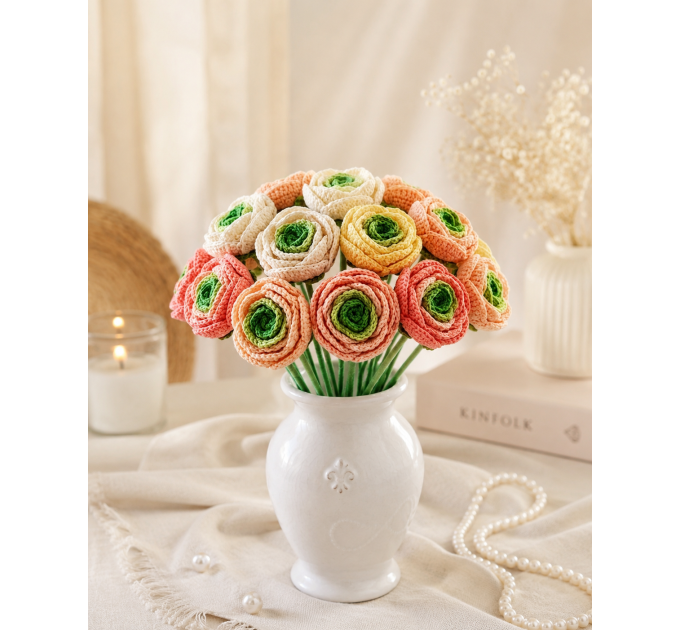 Crochet Ranunculus Bouquet Pattern