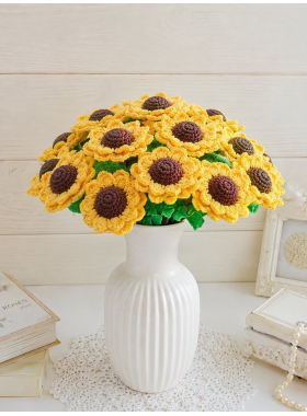 Crochet Sunflower Bouquet Pattern PDF