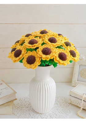 Crochet Sunflower Bouquet Pattern PDF