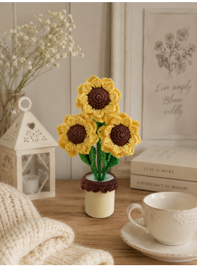 Crochet Sunflower Bouquet Pattern PDF