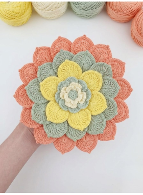 Crochet Flower Wall Hanging Pattern PDF • Floral Mandala Decor Crochet Flower Wall Hanging Pattern PDF • Floral Mandala Decor