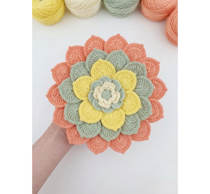 Crochet Flower Wall Hanging Pattern PDF