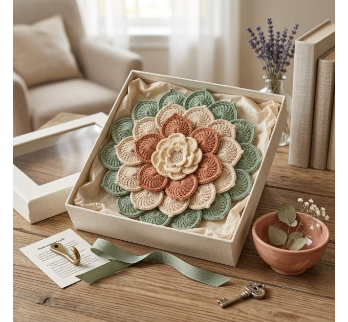 Crochet Flower Wall Hanging Pattern PDF