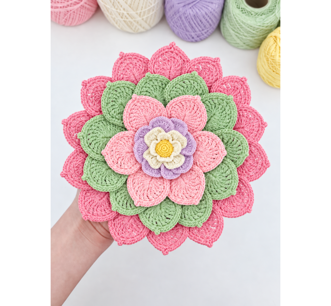Crochet Flower Wall Hanging Pattern PDF