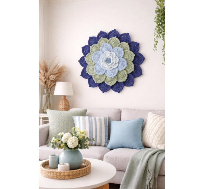Crochet Flower Wall Hanging Pattern PDF