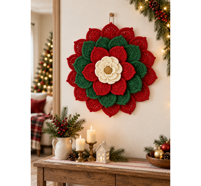 Crochet Flower Wall Hanging Pattern PDF