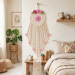 Crochet Dreamcatcher Pattern with Roses and Floral Wall Hanging Decor