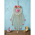 Crochet Dreamcatcher Pattern with Roses and Floral Wall Hanging Decor
