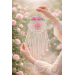 Crochet Dreamcatcher Pattern with Roses and Floral Wall Hanging Decor