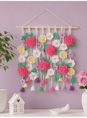 Crochet Floral Wall Hanging Pattern PDF Crochet Floral Wall Hanging Pattern PDF