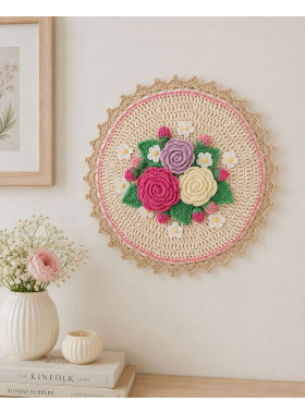 Crochet Floral Wall Decor Pattern – PDF Crochet Pattern Crochet Floral Wall Decor Pattern – PDF Crochet Pattern