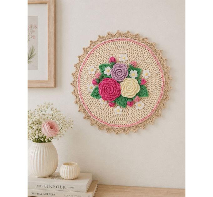Crochet Floral Wall Decor Pattern