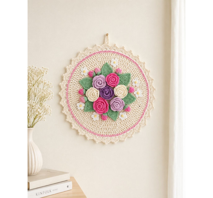 Crochet Floral Wall Decor Pattern