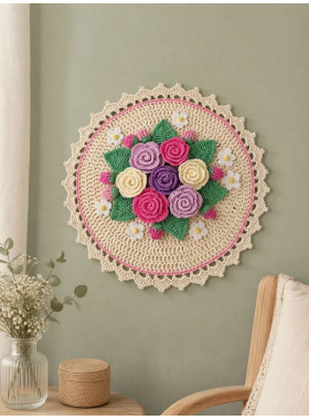 Crochet Floral Wall Decor Pattern – PDF Crochet Pattern Crochet Floral Wall Decor Pattern – PDF Crochet Pattern