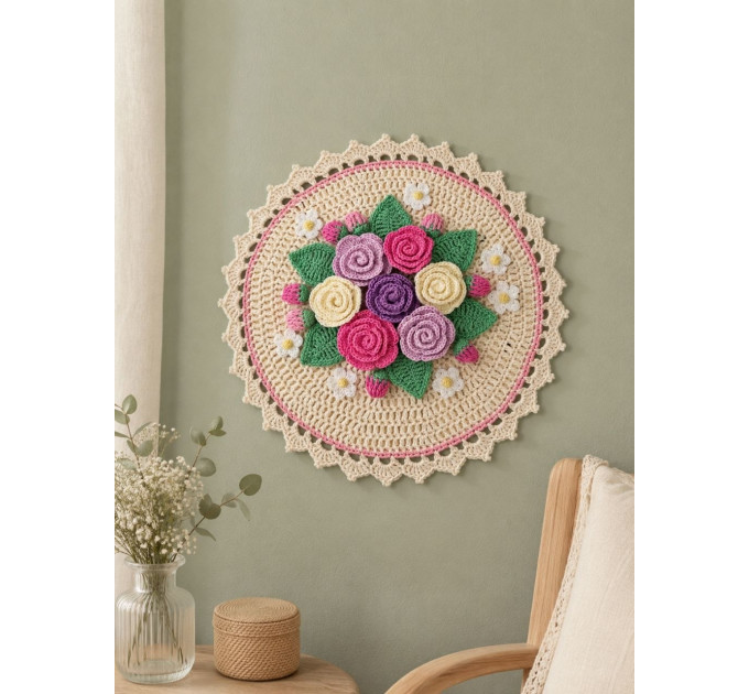 Crochet Floral Wall Decor Pattern