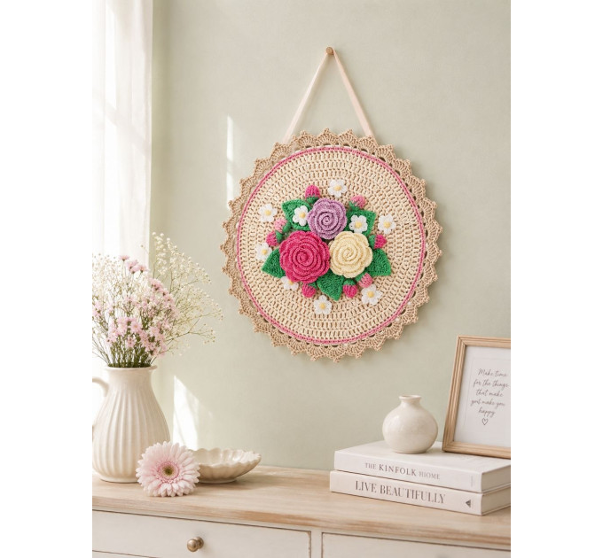 Crochet Floral Wall Decor Pattern