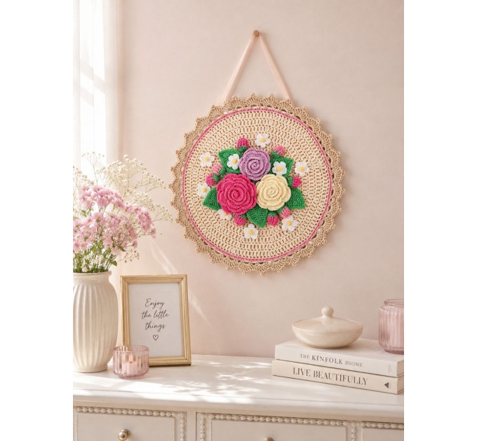 Crochet Floral Wall Decor Pattern