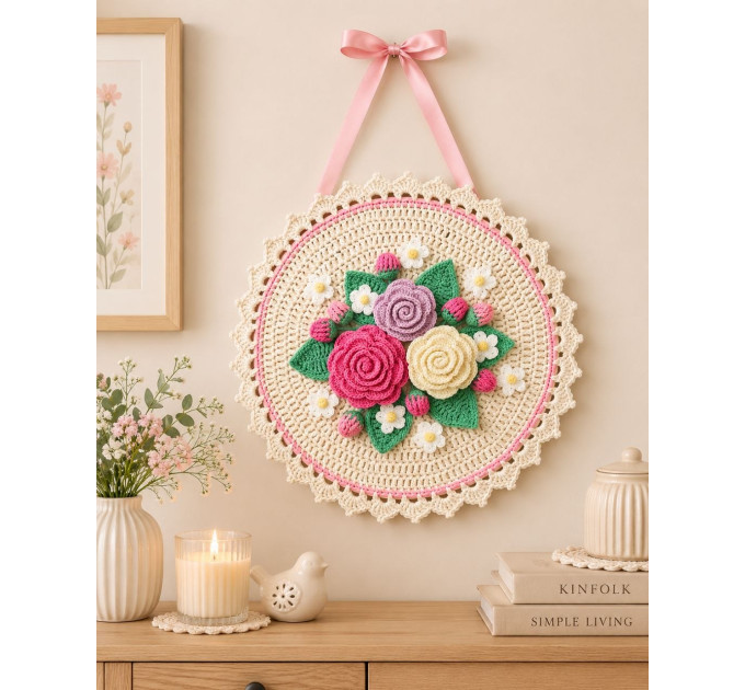 Crochet Floral Wall Decor Pattern