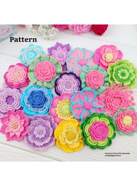 Patterns of Crochet Flowers, 10 types