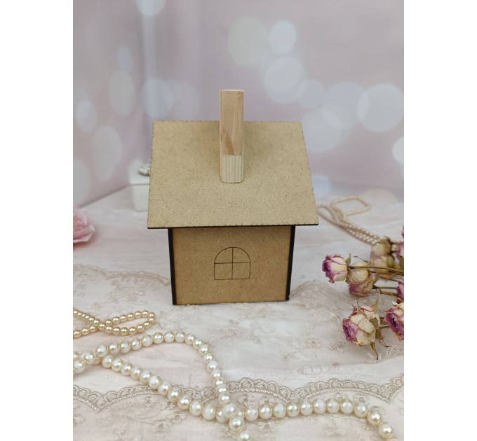 Blank MDF House for Crafting, DIY Wooden House Shape, Craft Supply, MDF House Base, For Painting, Decoupage, Scrapbooking, Home Decoration